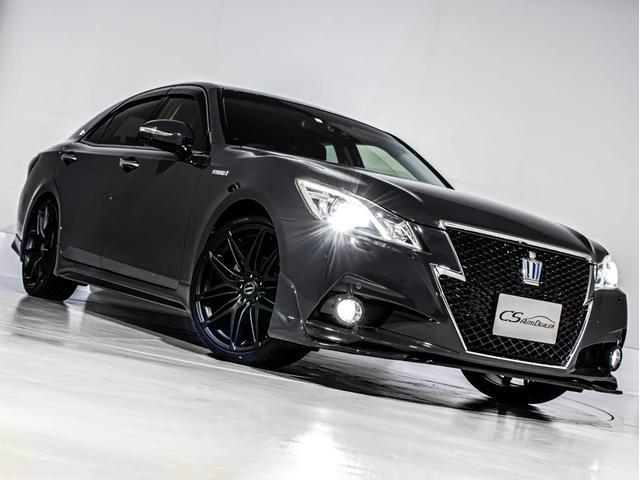クラウンハイブリッド アスリートＧ　（オートサロン出展モデル）（ドラバイトグレーカスタム）（禁煙車）（黒本革シート）（新品２０インチアルミ）（新品タイヤ）（フルエアロ）クリアランスソナー　アダプティブハイビーム　Ｂｌｕｅｔｏｏｔｈ対応（16枚目）