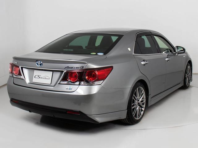 クラウンハイブリッド アスリートS (オプション18インチアルミ)(黒本革)(点検記録簿14枚)(ジャパンカラー白夜)(フルエアロ)(シートヒーター)(エアシート)(オートクルーズ)(SDマルチナビ)(レギュラーガソリン仕様)(16枚目)