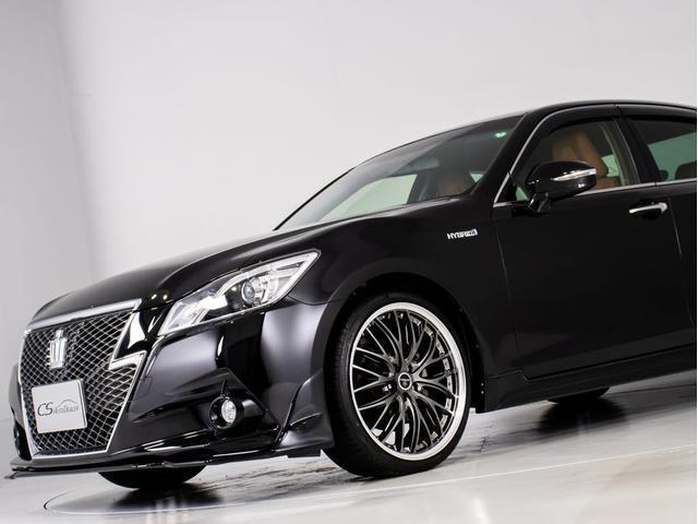 クラウンハイブリッド アスリートＳ　（特注フォーブレザーシート）（新品２０インチアルミホイール）（新品タイヤ）（フルエアロ）（点検記録簿８枚）Ｂｌｕｅｔｏｏｔｈ対応　レギュラーガソリン仕様　シート＆ステアリングヒーター　ＨＤＤマルチナビ（19枚目）
