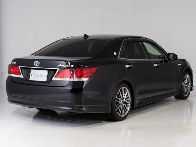 クラウンハイブリッド アスリートＧ　（ワンオーナー）（黒本革シート）（オプション１８インチアルミ）（フルエアロ）アダプティブハイビーム　Ｂｌｕｅｔｏｏｔｈ対応　レギュラーガソリン仕様　エアシート＆シートヒーター　シートメモリー　ＨＤＤ（15枚目）