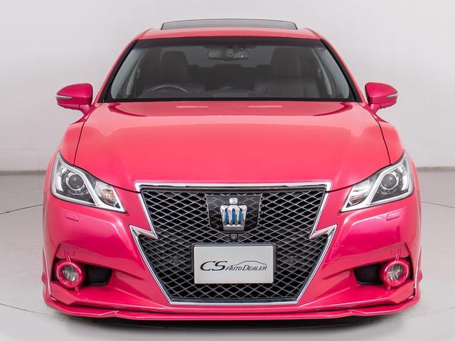 クラウンハイブリッド アスリートＧ　（モモタロウピンクＶｅｒ）（プレミアムサウンド）（サンルーフ）（全周囲カメラ）（オプション１８インチＡＷ）（記録簿２枚）（黒本革）（フルエアロ）（衝突軽減）（踏み間違い防止機能）（レーダークルーズ）（13枚目）