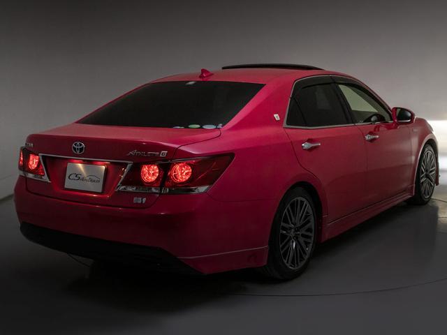 クラウンハイブリッド アスリートＧ　（モモタロウピンクＶｅｒ）（プレミアムサウンド）（サンルーフ）（全周囲カメラ）（オプション１８インチＡＷ）（記録簿２枚）（黒本革）（フルエアロ）（衝突軽減）（踏み間違い防止機能）（レーダークルーズ）（22枚目）