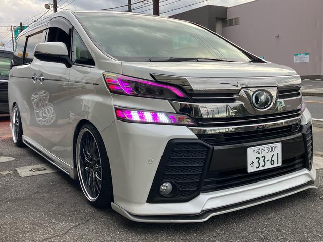 ヴェルファイア ２．５Ｚ　Ｇエディション　Ｋスペックエアロ　車高調　ＷＯＲＫ２０インチアルミ新品　社外マフラー　テール後期仕様　ライト加工（2枚目）