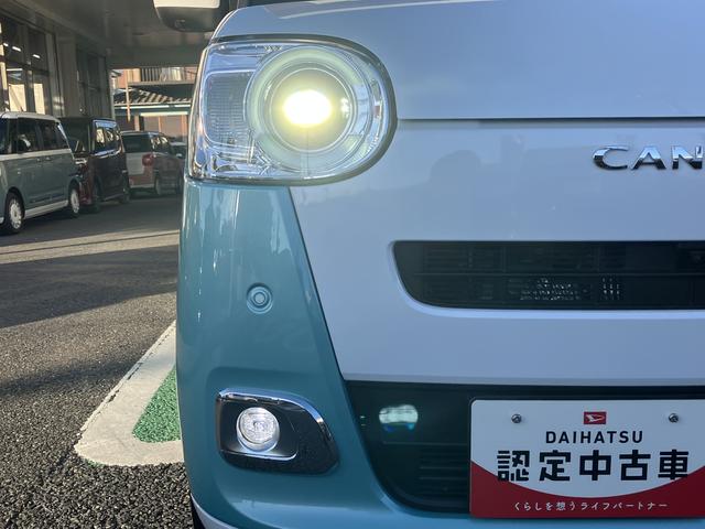 ムーヴキャンバス ストライプスＧ　フロントシートヒーター　電動サイドブレーキ　中古車保証・距離無制限、１年付き　オートライト　ＬＥＤヘッドライト　ＬＥＤフォグランプ　キーフリー　両側電動スライドドア　フロントシートヒーター　ホールド機能付き電動サイドブレーキ　カーペットマット（15枚目）