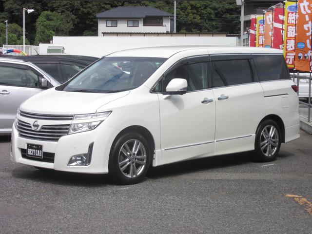 エルグランド 250ハイウェイスター 両側自動ドア 記録簿付1オーナー禁煙車 新品タイヤ4本付 DVD再生HDDナビフルセグTV CD約3000曲録音 アラウンドビュー ドラレコ インテリキー HIDライト+フォグ +-式6速AT(2枚目)