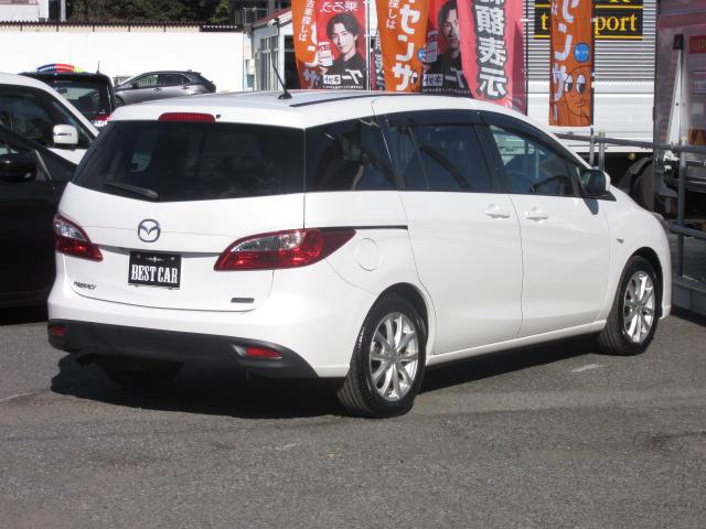 プレマシー 20C-スカイアクティブ リモコン自動ドア 禁煙車 前後ドラレコ DVD再生純正ナビフルセグTV CD5000曲録音 Bluetooth音楽再生 後席モニター バックカメラ LEDライト アイドルストップ 全国対応1年保証付(3枚目)