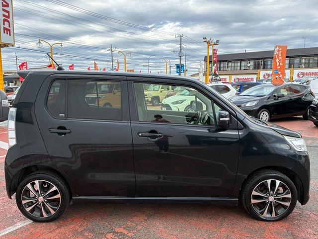 ワゴンＲスティングレー Ｔ　社外メモリーナビ　ＣＤ　ワンセグＴＶ　衝突軽減ブレーキ　横滑り防止ブレーキ　アイドリングストップ　シートヒーター　ベンチシート　クルーズコントロール　パドルシフト　オートライト　ＨＩＤヘッドライト（7枚目）