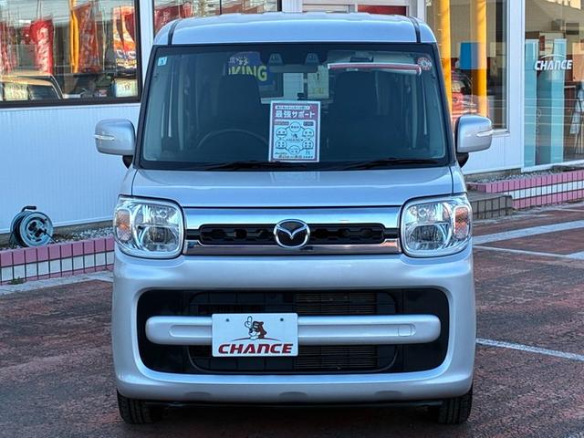 フレアワゴン ハイブリッドXS 社外オーディオ CD 衝突軽減ブレーキ 横滑り防止ブレーキ レーンキープ クリアランスソナー アイドリングストップ 両側パワースライドドア 運転席シートヒーター ベンチシート クルーズコントロール(5枚目)