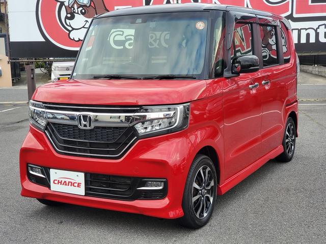 Ｎ－ＢＯＸカスタム Ｇ・ＥＸホンダセンシング　ＳＤナビ　ＣＤ　ＤＶＤ　Ｂｌｕｅｔｏｏｔｈ　フルセグＴＶ　ＥＴＣ　センシング　レーンアシスト　ステリモ　クルーズコントロール　スマートキー　バックカメラ　１４インチ純正アルミ　両側パワースライドドア（3枚目）