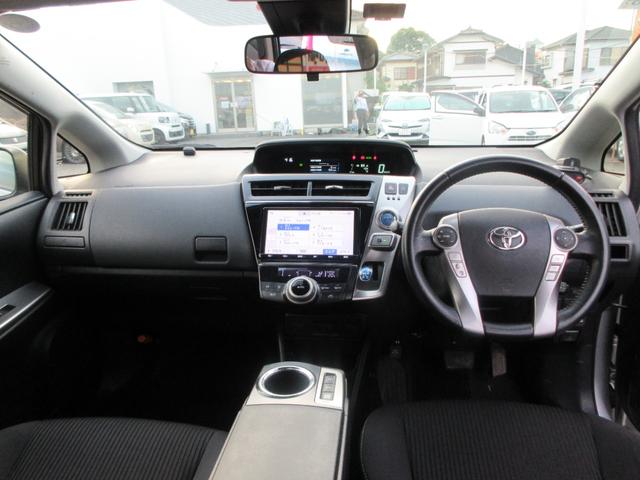 プリウスアルファ S メモリナビ CD DVD再生 Bluetooth ETC バックカメラ 衝突軽減ブレーキ 横滑り防止 スマートキー プッシュスタート LEDヘッドライト クルーズコントロール(3枚目)