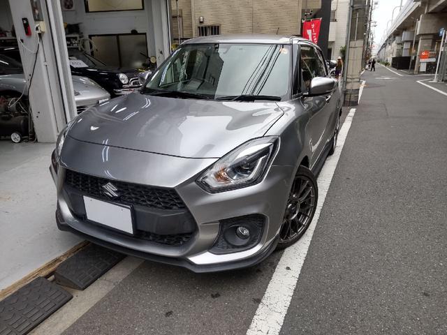 スイフトスポーツ ベースグレード　６速ＭＴ／ワンオーナー／エンケイ１７インチＰＭＦ１／タナベＦＵＮＴＯＲＩＤＥダウンサス／ドライブレコーダー／ＥＴＣ／セーフティパッケージ（全方位カメラ無し）（3枚目）