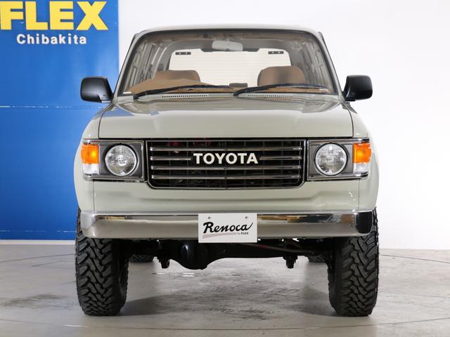ランドクルーザー８０ ＶＸリミテッド　Ｗｏｎｄｅｒ　デザートカーキペイント　丸目換装　ナローボディー換装　３インチＵＰ　新品ＤＥＡＮクロスカントリーＡＷ　新品ＴＯＹＯＭＴタイヤ　新品コーデュロイシートカバー　社外７インチナビ　ＥＴＣ（21枚目）