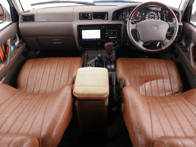 ランドクルーザー８０ ＶＸリミテッド　買取車両　ＲｅｎｏｃａシリーズＷｏｎｄｅｒ　ディーゼルターボ　シルバーペイント　ナローボディー　リフトアップ　ＴＯＹＯＭＴタイヤ　ＤＥＡＮカリフォルニアＡＷ　カロッツェリア製ナビ　バックカメラ　ＥＴＣ（8枚目）