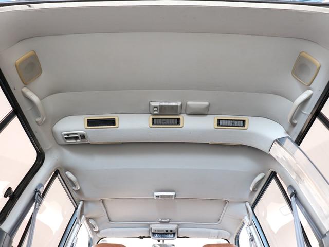 ランドクルーザー80 VXリミテッド VXリミテッドグレード スモーキーブルーペイント ブッシュワーカー風オーバーフェンダー 輸出用角目4灯ヘッドライト 新品ジオランダーMTタイヤ 新品ジムラインAW 新品ブラウンクラシックシートカバー(15枚目)