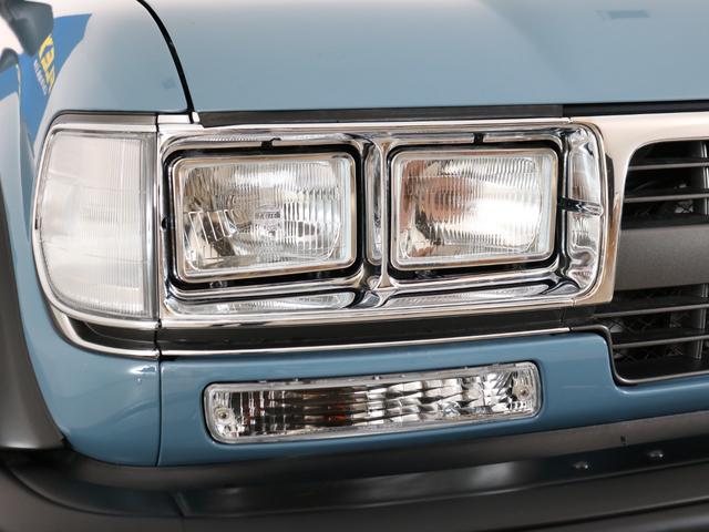 ランドクルーザー80 VXリミテッド VXリミテッドグレード スモーキーブルーペイント ブッシュワーカー風オーバーフェンダー 輸出用角目4灯ヘッドライト 新品ジオランダーMTタイヤ 新品ジムラインAW 新品ブラウンクラシックシートカバー(25枚目)