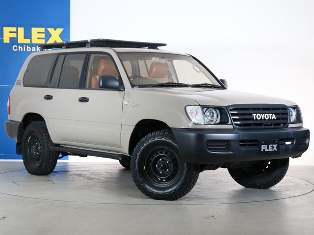 ランドクルーザー100 VXリミテッド Gセレクション ベージュカラーペイント 丸目ヘッドライト 横文字トヨタグリル 鉄チンホイール ARBフラックラック マルチレス HDDサイバーナビ バックカメラ ETC レザー調コンビシートカバー ウッドステアリング(20枚目)