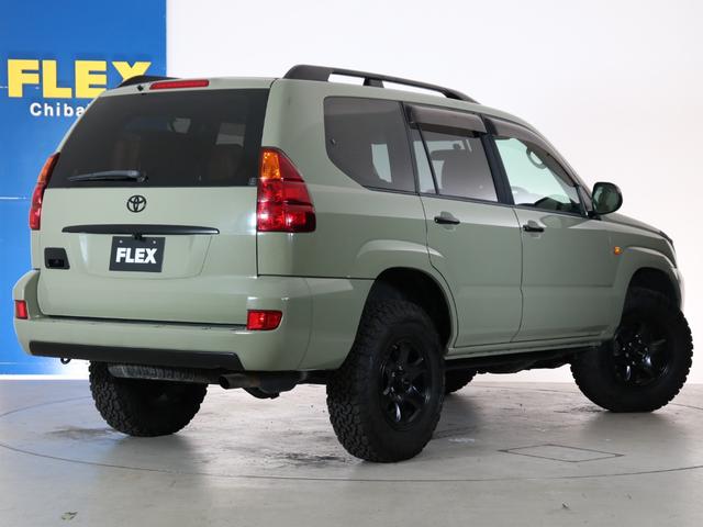 ランドクルーザープラド ＴＸ　シダーグリーンＮＥＷオールペイント　丸目ヘッドライト　内張張り替え　ＴＯＹＯＴＡロゴグリル　純正ＧＸ４７０テール　ＢＲＵＴ１６インチＡＷ　ＢＦグッドリッチＡＴ　クラシックシートカバー　ナローボディ換装（10枚目）