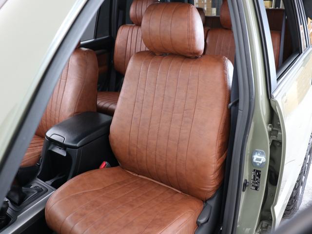 ランドクルーザープラド ＴＸ　シダーグリーンＮＥＷオールペイント　丸目ヘッドライト　内張張り替え　ＴＯＹＯＴＡロゴグリル　純正ＧＸ４７０テール　ＢＲＵＴ１６インチＡＷ　ＢＦグッドリッチＡＴ　クラシックシートカバー　ナローボディ換装（47枚目）