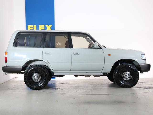 ランドクルーザー８０ ＶＸリミテッド　ＮＥＷカーキカラーペイント　ナローボディー換装　リフトアップ　角目４灯ヘッドライト　新品ジオランダーＸ－ＡＴタイヤ　新品ＤＥＡＮクロスカントリーＡＷ　オリジナルショックアブソーバー　オリジナルコイル（11枚目）