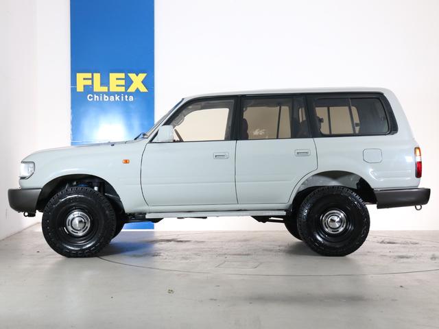 ランドクルーザー８０ ＶＸリミテッド　ＮＥＷカーキカラーペイント　ナローボディー換装　リフトアップ　角目４灯ヘッドライト　新品ジオランダーＸ－ＡＴタイヤ　新品ＤＥＡＮクロスカントリーＡＷ　オリジナルショックアブソーバー　オリジナルコイル（16枚目）