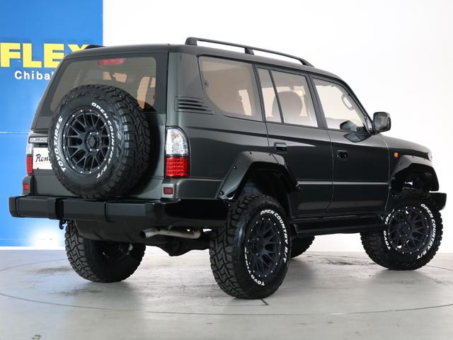 ランドクルーザープラド ＴＸリミテッド　ＲｅｎｏｃａシリーズカラーボムＮＥＷロイヤルグレーＴＯＹＯオープンカントリー（２８５／７０／Ｒ１７）マッドヴァンス１７インチＡＷＮＡＲＤＩステアリングＦＬＥＸリフトアップコイル（11枚目）