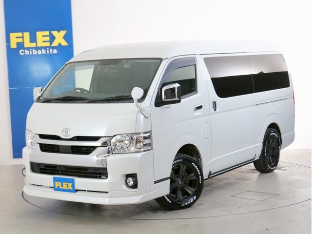 ハイエースワゴン ＧＬ　１０人乗り３ナンバー登録　ガソリン４ＷＤ　寒冷地仕様　寒冷地仕様　１７インチＡＷ　ナビ　後席モニター　前後ドライブレコーダー　フルフラットベッド展開　サイドテーブル　床張り施工（23枚目）