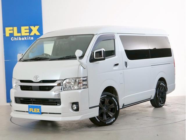ハイエースワゴン ＧＬ　１０人乗り３ナンバー登録　ガソリン４ＷＤ　寒冷地仕様　寒冷地仕様　１７インチＡＷ　ナビ　後席モニター　前後ドライブレコーダー　フルフラットベッド展開　サイドテーブル　床張り施工（24枚目）