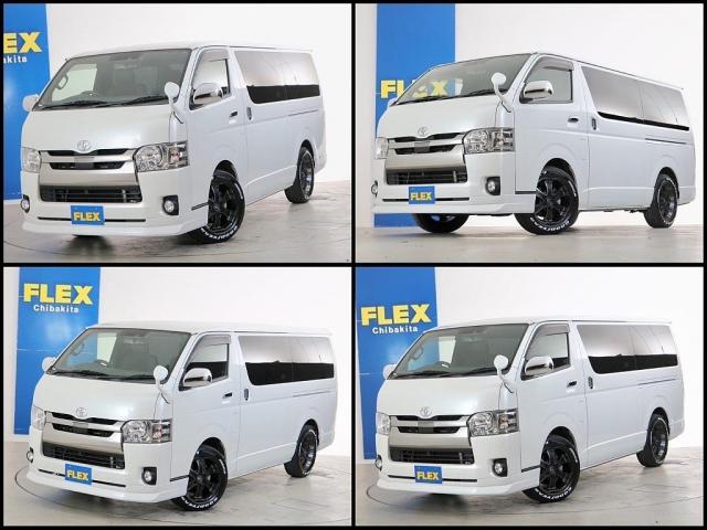 ハイエースバン スーパーＧＬ　ダークプライムＩＩ　５人乗り４ナンバー登録　ガソリン２ＷＤ　ＬＥＤテールランプ　１７インチアルミホイール　純正メモリーナビ　ドラレコ　ＥＴＣ２．０　自動防眩ミラー　ベッドキット　ダークプライムＩＩ（4枚目）