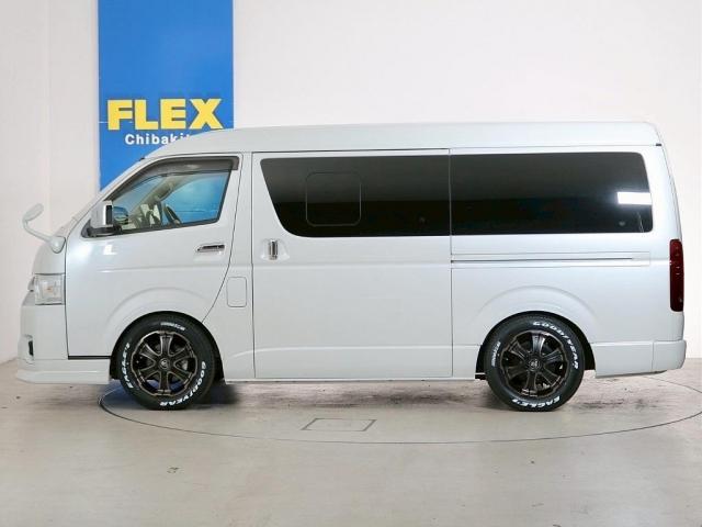 ハイエースワゴン GL ロング ファインテックツアラー 10人乗り3ナンバー登録 ガソリン2WD ファインテックツアラー ローダウン 17インチAW BIG-Xナビ 後席モニター 前後ドライブレコーダー キャプテンシート4脚(6枚目)