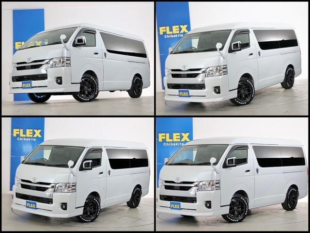 ハイエースワゴン GL 10人乗り3ナンバー登録 ガソリン4WD スタンダードPKG 17インチアルミホイール メモリーナビ 後席モニター ETC パワースライドドア カーゴマット 黒革調シートカバー(5枚目)