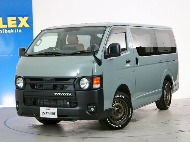 ハイエースバン ロングスーパーGL 5人乗り4ナンバー登録 ガソリン2WD アースカラーPKG 丸目フェイスチェンジ LEDテールランプ 16インチアルミホイール BIG-X11インチナビ ETC 両側パワースライドドア(9枚目)