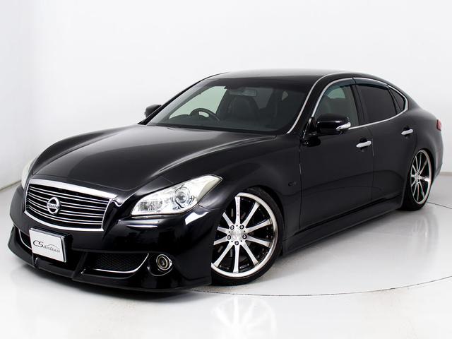 フーガ ２５０ＧＴ　（禁煙車）（ブラックフリート２０インチＡＷ）（イデアル製車高調）（純正エアロバンパー）（ブラックハーフレザー）（助手席オットマン）（ＨＤＤマルチナビ）（バックカメラ）（サイドカメラ）（オートクルーズ）（12枚目）