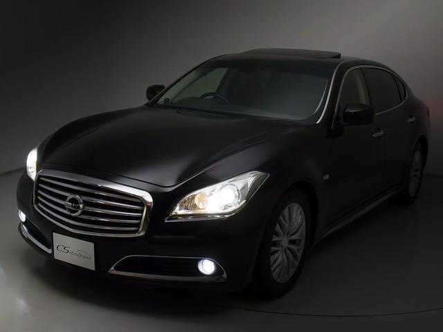 シーマ ハイブリッド VIP (禁煙車)(新品タイヤ)(サンルーフ)(インテリジェントクルーズ)(エマージェンシーブレーキ)(クリアランスソナー)(黒本革)(シートヒーター)(エアシート)(後席コントロールパネル)(HDDナビ)(23枚目)