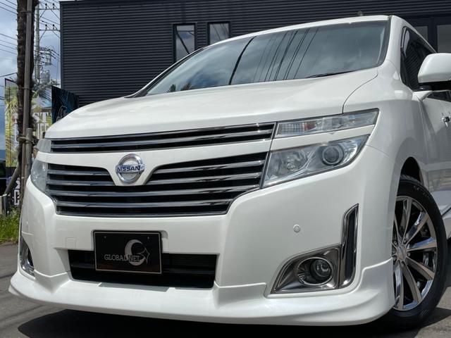 エルグランド 日産 ２５０ハイウェイスターアーバンクロム 特別仕様車 両パワスラ フルエアロ 社外ａｗ 黒半革シート ｈｄｄナビ ｔｖ アラウンドビュー ｆ ｓ ｂカメラ リアエンターテイメントシステムセット ヘッドフォン クリアランスソナー ビルトインｅｔｃ