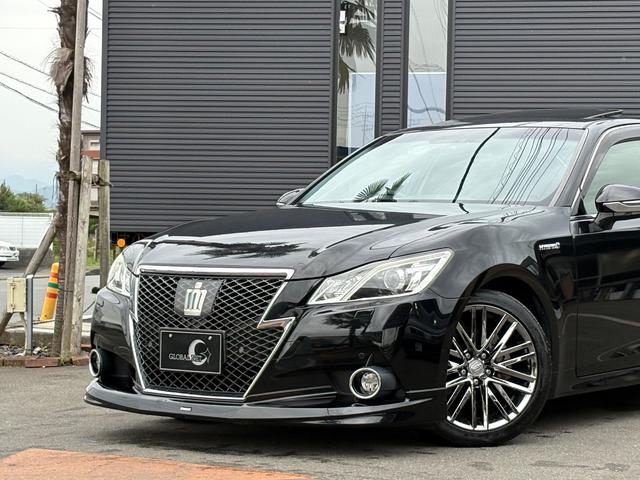クラウンハイブリッド アスリートＧ■黒本革シート■サンルーフ■メーカー純正ナビ　■純正１８インチスパッタリングＡＷ■モデリスタＦリップ■ＴＲＤリアスポイラー■純正リモコンエンジンスタータ■電動サンシェード■バックモニター■シートヒーター／クーラー■スペアスマートキー■プリクラ（2枚目）