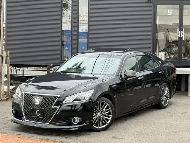 クラウンハイブリッド アスリートＧ■黒本革シート■サンルーフ■メーカー純正ナビ　■純正１８インチスパッタリングＡＷ■モデリスタＦリップ■ＴＲＤリアスポイラー■純正リモコンエンジンスタータ■電動サンシェード■バックモニター■シートヒーター／クーラー■スペアスマートキー■プリクラ（20枚目）