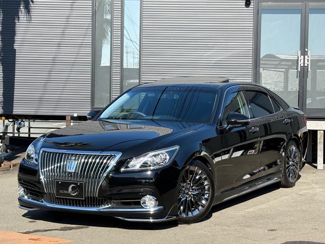 クラウンマジェスタ Fバージョン■サンルーフ■黒本革シート■メーカー純正ナビ ■アラウンドビューモニター■全席イージークロージャー■二列目エアコン■RSRダウンサス■シートヒーター/クーラー■18インチアルミ■プリクラ■レーダクルーズ■BSM■LEDヘッド/フォグ■ETC■(20枚目)