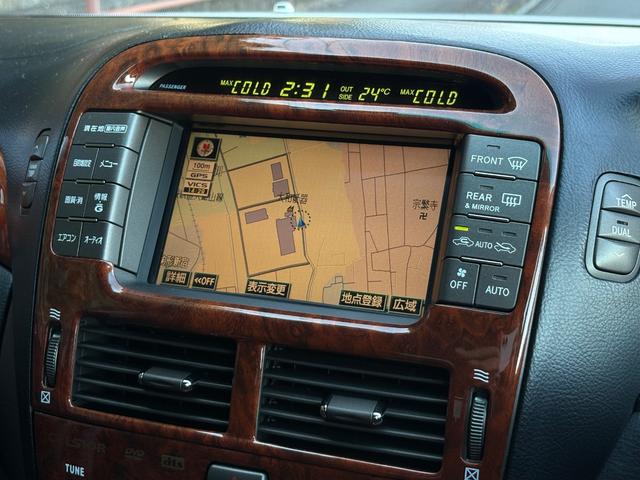 セルシオ Ｃ仕様　インテリアセレクション■黒本革シート■サンルーフ　■純正オプションフロントリップ■マクレビプレミアムサウンド■メーカー純正ナビ■社外１９ＡＷ■全席シートヒーター＆クーラー■パワーシート■電動サンシェード■バックカメラ■全席イージークロージャー■ＥＴＣ（9枚目）