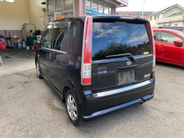 ムーヴ カスタム　ＲＳ　修復歴無　オートマチック車　ターボ　ステアリングシフト　エンジン形式ＪＢ　４ＡＴ　ＥＴＣ　ナビ　ＤＴＶ　ＨＩＤ　アルミホイール　キーレスエントリー　スペアキー　マット　ドアバイザー　記録簿　オートＡＣ（7枚目）