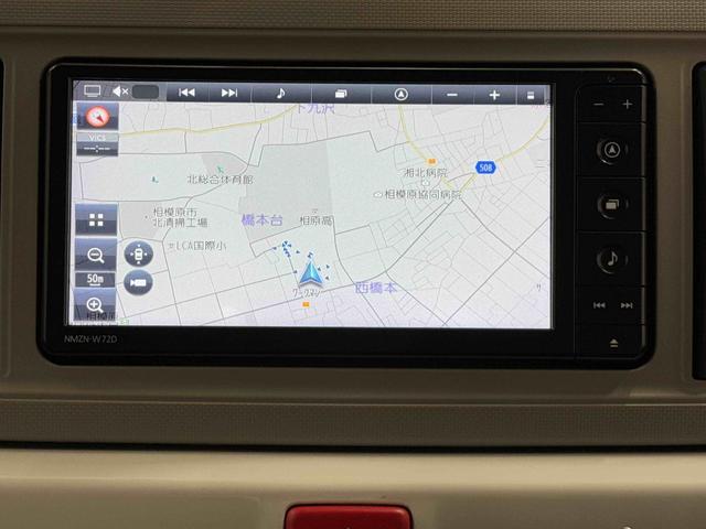 純正７インチメモリーナビ、ＤＶＤ再生、Ｂｌｕｅｔｏｏｔｈオーディオ、携帯電話ハンズフリー通話が可能です。