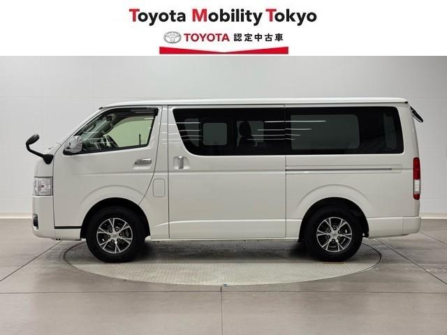 ハイエースバン ロングスーパーＧＬ　リアカメラ　ＳＲＳ　Ｗエアコン　横滑り防止装置付　盗難防止機能　キーレス　スマートエントリー　ＤＶＤ視聴可　アルミホイール　エアコン　パワステ　ナビＴＶ　ドライブレコーダ　ＥＴＣ　ＡＢＳ　メモリーナビ（3枚目）