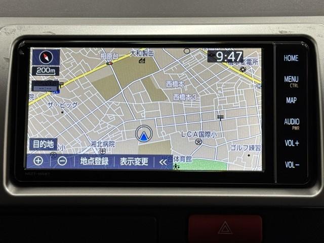 ハイエースバン ロングスーパーＧＬ　リアカメラ　ＳＲＳ　Ｗエアコン　横滑り防止装置付　盗難防止機能　キーレス　スマートエントリー　ＤＶＤ視聴可　アルミホイール　エアコン　パワステ　ナビＴＶ　ドライブレコーダ　ＥＴＣ　ＡＢＳ　メモリーナビ（5枚目）