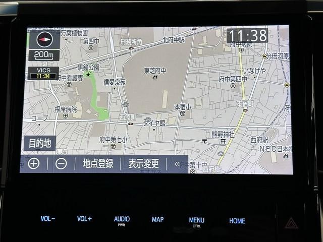 アルファード 2.5S Aパッケージ プリクラッシュセーフティー AC100V電源 地デジ キーフリー ナビ&TV LEDヘッドライト AW クルコン DVD再生機能 エアバッグ 横滑り防止 イモビライザ リアエアコン ABS ETC(5枚目)