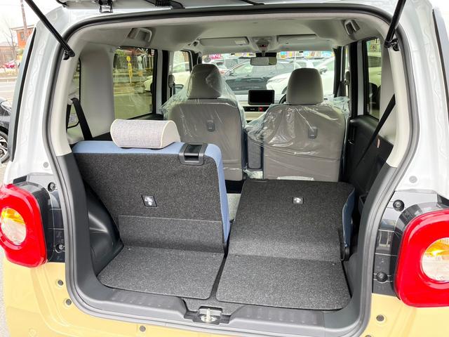 ストライプスGターボ 届け出済未使用車 新品ナビ取り付け フルセグTV Bluetooth DVD再生 シートヒーター 両側電動スライドドア 全方位モニター コーナーセンサー 電動パーキングブレーキ オートブレーキホールド(18枚目)