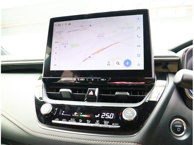 カローラツーリング ハイブリッド ダブルバイビー 10.5インチコネクティッドナビ フルセグ バックカメラ スマートキー モデリスタエアロ 純正17インチアルミ 前後ドライブレコーダー BSM レーダークルコン ハーフレザー(13枚目)