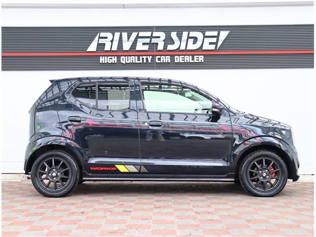 アルトワークス ベースグレード 社外メモリーナビ フルセグ バックカメラ スマートキー ETC 純正15インチアルミ HKSマフラー 革調シートカバー HIDライト&フォグ 4WD(5枚目)