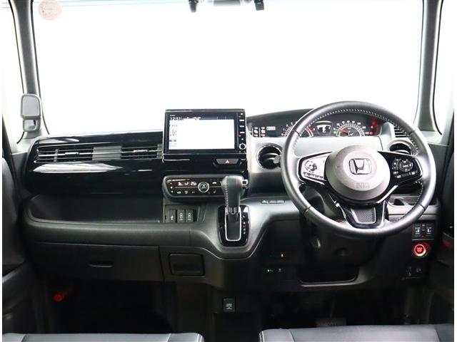 Ｎ－ＢＯＸカスタム ＥＸターボ　無限エアロ純正８インチメモリーナビフルセグバックカメラスマートキーＥＴＣ純正ドラレコハーフレザーシートシートヒーターステアリモコンレーダークルコンコーディネートスタイル１５インチアルミ（7枚目）