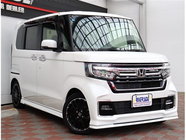 Ｎ－ＢＯＸカスタム ＥＸターボ　無限エアロ純正８インチメモリーナビフルセグバックカメラスマートキーＥＴＣ純正ドラレコハーフレザーシートシートヒーターステアリモコンレーダークルコンコーディネートスタイル１５インチアルミ（19枚目）