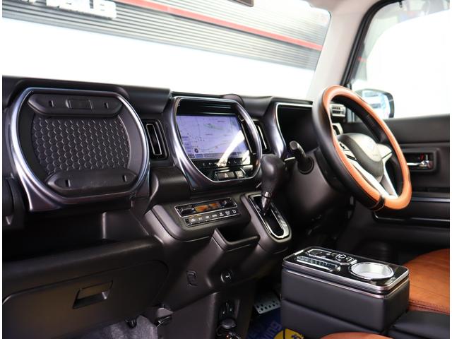 ハスラー Ｊスタイル　純正９インチメモリーナビフルセグ全方位カメラ革調シートカバー純正１５インチアルミＬＥＤヘッドライト＆フォグシートヒーターＥＴＣステアリモコン（43枚目）