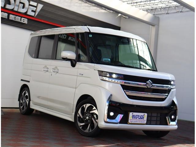 スペーシアカスタム ハイブリッドXSターボ 届出済未使用車スズキコネクト9インチナビ全方位カメラフルセグアップルカープレイレーダークルコンステアリモコンリアサーキュレーターハーフレザーシート&ヒーターHUD両側電動スライドコーナーセンサー(20枚目)